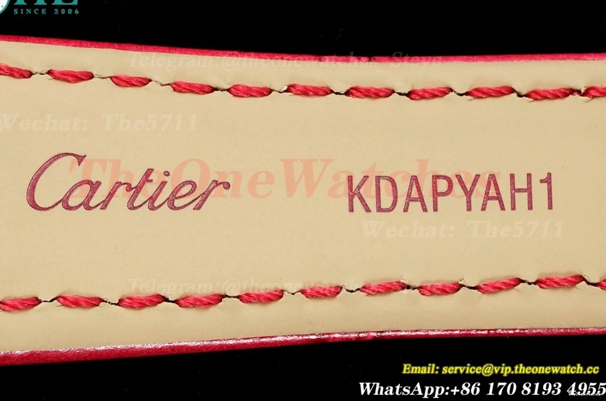 AF Pasha LE Dial White RG 30mm De Red Cartier SS Ladies Quartz 1227